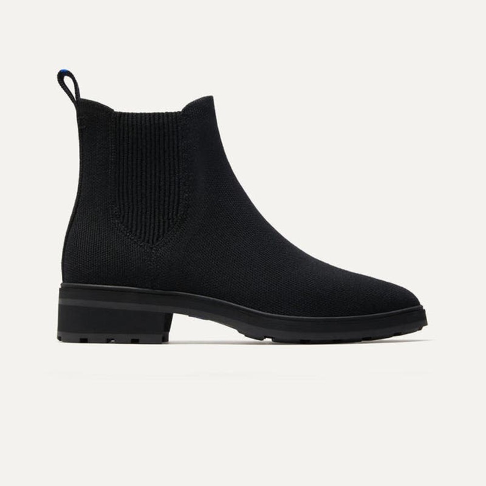Rothy's The Lug Boot Merino Wool Lightweight Onyx Black Size W9.5 NWOB - Picture 4 of 11